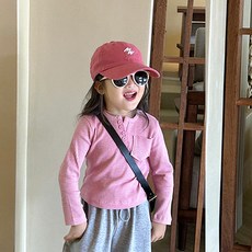 CONTIKIDS 女童粉色羅紋T恤