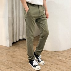 남성용 쏘니 슬림핏 코튼 팬츠