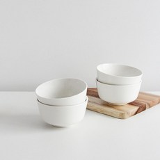 ERATO 簡約日常碗 4件組, 白色, 1組, 飯碗