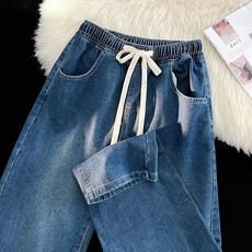 Goodif 男款舒適鬆緊帶牛仔褲