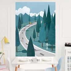 風景圖案魔鬼氈掛布, Road Bicycle