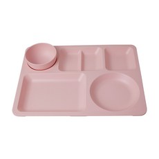 어웨이큰센스 아동용 더 스쿨 식판 세트, 피치 핑크, 식판 + 미니볼, 1개