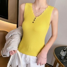 안다로미 여성용 린즈 니트 나시 티셔츠