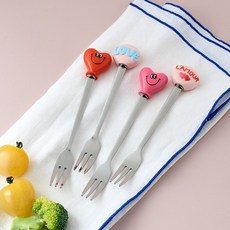 Modern House Love Together樹脂茶叉 4種組, 1套, 混色