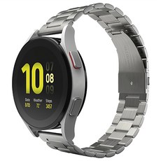 Sinjimoru 三鏈設計不鏽鋼金屬紀念款智慧手錶錶帶, 1個, 銀色