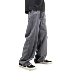 AROMOOD 男士時尚休閒直筒寬版長褲