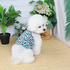 AMYLOVESPET 寵物微笑豹紋短版上衣, 混搭色