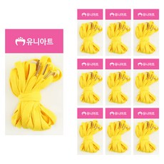 유니아트 1000 넙적운동화끈 3p, 노랑, 10개