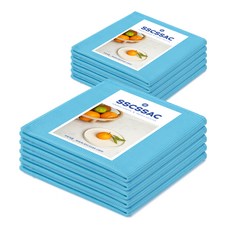 SSCSSAC SSCSSAC 快速去水玻璃廚房抹布 藍色, 10個