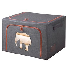 에이홉 코끼리 고양이 포인트 이불 정리함 22L, 06 코끼리 그레이, 1개