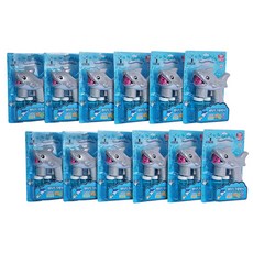 LED 單鍵自動式小鯊魚泡泡槍 12入, 1個, 混合色