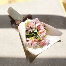 아스파시아 따스한 파스텔 국화 성묘꽃다발, 핑크(당신을 기억하며, 사랑합니다), 1개