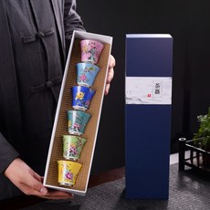 復古花茶杯套組 6 50ml, 牡丹