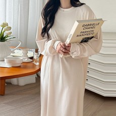 보리 예스 오버핏 빅사이즈 롱 원피스 임부복 G021