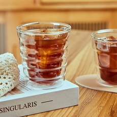 American Road 簡約居家咖啡廳雙層耐熱玻璃杯 415ml HR1817, 1個, 單一顏色