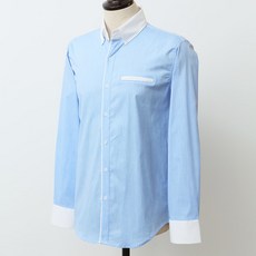 블루포스 남성용 원인원 스판 세미 슬림 긴팔 남방