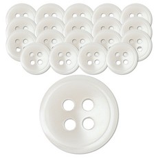 동대문단추왕 셔츠 블라우스 말리부 단추 10mm, 화이트, 20개