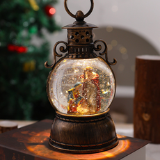 Labovia 經典雪花自動閃亮聖誕室內裝飾燈籠燈飾水晶球, 類型 4