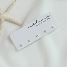 걸핀스 여성용 데일리 아크릴진주 피어싱 3mm 5p