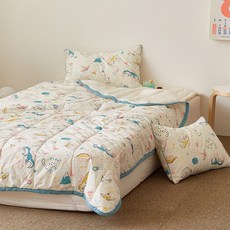 마틸라 썸머프렌드 풍기인견 고밀도 순면 양면 키즈 여름 차렵이불, 다이노월드