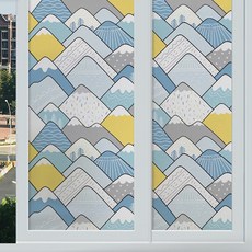 언헤브 마이홈 유리창 필름 시트지, 03마운틴, 60 x 100 cm