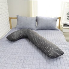 마벨러스홈데코 L자형 바디필로우 솜포함, 스타네이비