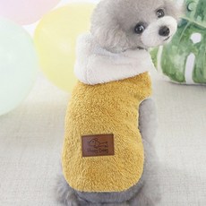 플로피도그 코코스튜디오 강아지 코코 파스텔 후드티, 옐로우, 1개