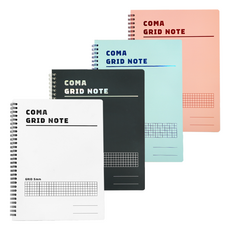 TUCO.B 코마 方格筆記本 4款, 混色, 4個