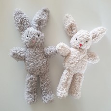 nalalamrskkang 夢兔 DIY 娃娃製作縫紉材料包 2件組, 奶油色, 灰色, 2個