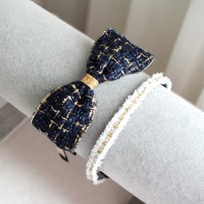 小婦人兒童金色毛呢舒適髮帶2件組