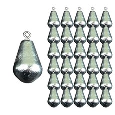 遠投水滴狀鉛錘, 1組