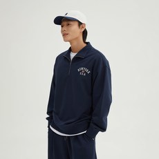 스파오 남녀공용 NYC 자수 하프 집업