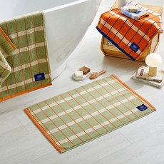 Modern House ETF 多功能格紋毛巾地墊, GREEN