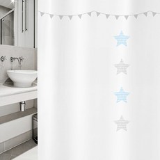 北歐風格浴簾 sc897+不鏽鋼掛鉤 12入+窗簾掛桿 白色, 混色