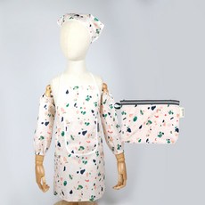 BEBE CHOUETTE 兒童防水圍裙 + 頭巾 + 袖套 + 收納袋套組