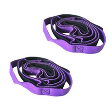 나야스타일 요가 스트레칭 밴드 YGYP-51-2 2p, 퍼플 블랙