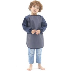 plie 兒童長袖圍裙美術畫畫衣