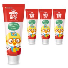 뽀로로 유아 치약 사과향, 90g, 4개