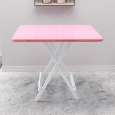 따니네 모던 접이식 테이블 70 x 70 x 55 cm ZZ014, 핑크