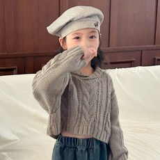 LITTLE RABBIT 女童C字短版針織衫