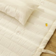 CASA VERDE 孩童60支棉刺繡絎縫分離式午睡枕墊被3件組, 小狗款