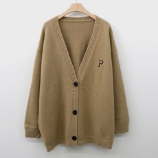 티탁 여성용 뷔자수 니트 가디건