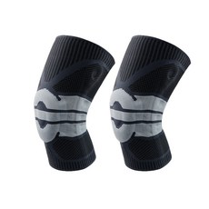 나야스타일 홈트레이닝 헬스 무릎 보호대 블랙 그레이 YGYP-115-9 2p, 1세트