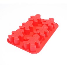 媽媽烹飪矽膠薑餅人6件模具, 單色, 1個