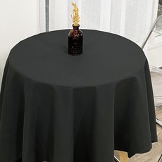 蝴蝶觸感 加厚活動用大型圓形桌布, 黑色, 1個, 180cm