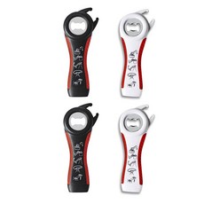 부스마켓 다기능 오프너 2종, 블랙 + 레드, 화이트 + 레드, 2세트