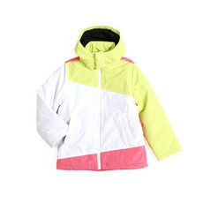 童款對角拼色聚酯纖維保暖鋪棉外套