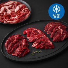 레커컷 호주산 소고기 모듬구이용 안창살 + 토시살 + 차돌양지 + 안심추리 세트 (냉동), 800g, 1세트