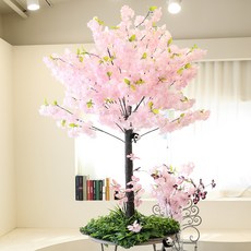조아트 조화나무 인조목 구름벚꽃 받침형 150cm, 1개