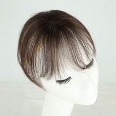 여우가발 3D 입체커버 앞머리 정수리 부분가발 W2023 5 x 6 x 19 cm, 진한갈색, 1개